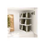 DDM GLOBAL 3 Katlı Türk Kahvesi ve Espresso Fincan Organizeri, Dolap İçi Düzenleyici 16x21,5x7,5 cm
