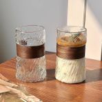 DDMMQS Kahve Fincanı, Isıya Dayanıklı Cam Kahve Fincanı, Vintage İçecek kutusu, Smoothies, meyve suları, Su, Süt ve soda Suyu için Uygun, Temizlemesi Kolay