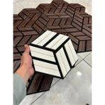 Ddtrend 3 Boyutlu Altıgen Akustik Duvar Paneli Mdf Ahşap Siyah Keçeli 15-25-29 cm - Beyaz