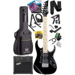 DE-150BK-25AMP Maple Klavye Hh Yüksek Kaliteli 25W Amfili Elektro Gitar Seti