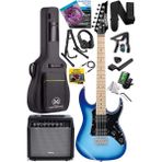 DE-150BL-35AMP Maple Klavye Hh Yüksek Kaliteli 35W Amfili Elektro Gitar Seti