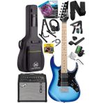 DE-150BL-50AMP Maple Klavye Hh Yüksek Kaliteli 50W Amfili Elektro Gitar Seti