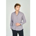 De Leone Erkek Slim Fit Ekoseli Uzun Kollu %100 Pamuk Gömlek 2062 Kahverengi
