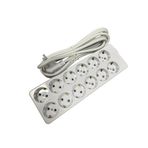 DE-PA 12’li Topraklı Grup Priz | 5 Metre Kablolu | 16A 220V | 3x1,5 mm² Kablo | Çoklu Priz Uzatma | 29x10 cm