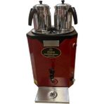 DE11-NOVA Jumbo Çay Makinesi 2 Demlikli Dijital Termostatlı 22 Lt. Elektrikli Semaver Kırmızı Siyah - Siyah - Kırmızı