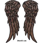 Dead melek kanatları nakış işleme arma patch 36×43 cm