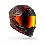 DeadG Inferno Armour Red Siyah-Kırmızı Güneş Vizörlü Kask