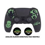 Deadskull Ps5 Dualsense Call Of Duty Koruyucu Silikon Kılıf + Analog Silikon Koruyucu - Yeşil