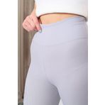 Deafox Gri Yüksek Bel Fitilli Spor Toparlayıcı Tayt