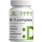 Deal Supplement B-1 b1 vitamin complex thiamine mononitrate 500 mg S-Benzoylthiamine O-monophosphate 25 Mg 240 kapsul benfotiamine