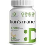 Deal Supplement Lions Mane Mushroom 7500 mg Ctive Fruiting Body & Mycelium 10:1 Extract 240 Kapsül Büyük Boy