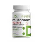 DEAL SUPPLEMENT Organic Mushroom 10 in 1 Defense Formula 8.000 Mg - 240 Capsules