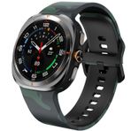 DEALELE Samsung Galaxy Watch 7 Ultra (47mm) ile Uyumlu Bantlar, Yumuşak Renkli Baskılı Silikon Yedek Kayış Galaxy Watch Ultra 47 mm Kadın Erkek için, Kamuflaj Askeri yeşil
