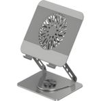 Deanb 10-17.3 Inç Magnetli Fanlı, Carbon 360° Mekanizmalı Telefon ve Laptop MacBook Standı - Gri