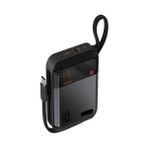 Deanb 10000MAH Dijital Göstergeli Type-C Kablolu/girişli 20W Hızlı Şarjlı Powerbank - Siyah