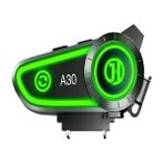 Deanb A030 Ip7 Su Geçirmez Rgb Wireless Interkom Motor Motosiklet Stereo Kask Kulaklığı - Karbon - Mat Siyah