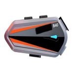 Deanb B040 IP65 Su Geçirmez Motosiklet Interkom Kask Kulaklığı 3D Hd Stereo Ses Gürültü Önleyici - Siyah - Şeffaf