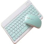 Deanb BKB011 Mini Kablosuz Bluetooth Klavye & Mouse Seti - Universal Uyumlu, Taşınabilir ve Şarjlı - Açık Yeşil