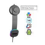 Deanb F-15 360° Magsafe Kablosuz 15W Şarj Mıknatıslı Rgb Işık Araç İçi Telefon Tutucular Oto Aksesuarları