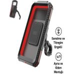 Deanb Motosiklet Bisiklet Scooter Telefon Tutacağı 4-7 İnç Ayna Gidon Bağlantılı Titreşim Önleyici Siyah Holder