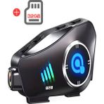 Deanb Q-28 Su Geçirmez Wireless 30FPS HD Yatay/Dikey 1920^1080P Kamera Motosiklet İnterkom Motor Kask Kulaklığı - Mat Siyah