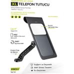 Deanb XL 4-7.2 inç Motor Ayna Bağlantılı Motosiklet & Scooter Telefon Navigasyon Tutucu - Mat Siyah