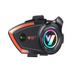 Deanb Y8002X Ip67 Su Geçirmez 2kişi 800METRE Blueooth Interkom Motosiklet Kask Kulaklık - Karbon - Siyah