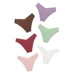 DEANGELMON Kadınlar Dikişsiz Bikini Arsız İç Çamaşırı Görünmez Hiçbir Gösteri Külot V-Bel Hipster Bayanlar Yumuşak Streç Çoklu Paket, Lovely Lover - 6'lı Paket, L