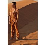 Dear Deer Camel Yelek Ceket Palozzo Pantolon Takım