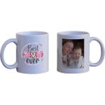 Dearenscom Anneler Günü Best Mom Ever Fotoğraflı Kupa - Beyaz - 300 ml
