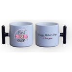 Dearenscom Best Mom Ever T Kupa, Anneler Günü - Beyaz - 185 ml