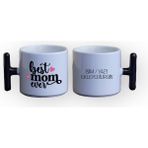 Dearenscom Best Mom T Kupa, Anneler Günü - Beyaz - 185 ml