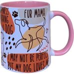 Dearenscom Dog Lovers Renkli Kupa - Pembe - 300 ml