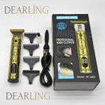 Dearling RF-1863 Çelik Kasa T-Bıçak Antika Tasarım Profesyonel Kablosuz Traş Makinesi