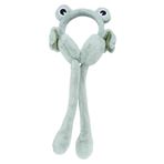 DEARMAMY 1 Bilgisayar Peluş Kulaklıklar ısıtıcılar Kurbağa Tavşan Kuyruğu Ve Kulakları Tavşanı Kulakları Tavşan Kulakları Peluş Kulaklıklar Kuyruk Suni Yün Green