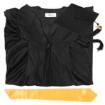 DEARMAMY 1 Takım mezuniyet elbisesi takım elbise mezuniyet dekoru masa kiti cicili bicili çardak okul talebe mezuniyet için kep ve cüppe 2024 mezuniyet sınırı ve elbisesi polyester Black
