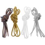 DEARMAMY 4 Çift Tel Bağcıklar Spor Ayakkabı Bağcıkları Sandalet Kayışı Beyaz Ayakkabı Bağcıkları Yüksek Topuk Ayakkabı Kayışları Rulo Mumlu Paten Bağcıkları Bot Ayakkabı Bağcık Kemeri