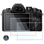 debous Olympus OM-D E-M10 Mrak ii iii iv E-M1 Mark ii E-M5 Mark II III E-PL8 E-PL7 E-PL9 için Ekran Koruyucu, Parmak Önleyici Temperli Cam Sert Koruyucu Film (3 paket)