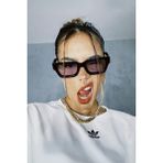 Debra Güneş Gözlüğü Kare Renkli Cam Unisex Modern Yeni Sezon Ren Eyewear - Bordo