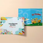 DeBu 5 Adet Çift Taraf Baskılı Karne Kılıfı (Model No: 01)