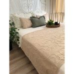 Decamor Home Bej Nakışlı Işlemeli Yatak Runner Set Çift Kişilik Bohem Yatak Örtüsü - 70 x 240 cm