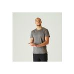 Decathlon 100 Regular Fitness Hafif Antrenman Domyos Gri Erkek Spor T-Shirt