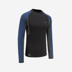 Decathlon 500 Slim Fit Uzun Kollu Uv Korumalı Siyah Mavi Erkek T-shirt