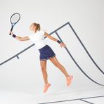 Decathlon Artengo Kırık Beyaz Dry 500 Kadın Tenis Tişörtü