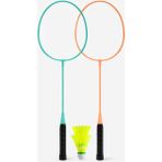 Decathlon BR100 AD Turkuaz Turuncu Yetişkin Badminton Raket Seti