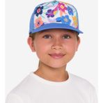 Decathlon Çocuk Trucker Sörf Şapkası - Mavi - Çiçek Desenli - Azalea