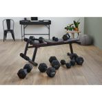 Decathlon Corength Kauçuk 7,5 kg Dambıl - Siyah - Hex - Kas Geliştirme / Crosstraining