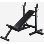 Decathlon Corength Siyah Katlanabilir Bar Destekli Ağırlık Sehpası