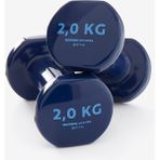 Decathlon Domyos 2 Kg Dambıl X2 - Fitness Hafif Antrenman - 4 kg - Mavi