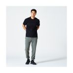 Decathlon Domyos 500 Regular Fitness Hafif Antrenman Siyah Erkek Sporcu T-Shirt